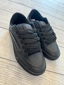 Vans Sneakers Boy's 13 New Hylane Black/Black Leather Casual Everyday Shoes - Picture 1 of 5