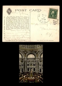 Mayfairstamps US 1912 RPO to Rathborne NY Library Congress Interior Postcard aau - Picture 1 of 2