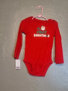 Carters rot My First Christmas Kinder Einteiler 24 Monate Neu mit Etikett 100 Baumwolle - Bild 1 von 9