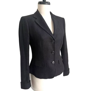 Blazer de equitación Ralph Lauren lino seda tweed talla 2 espiga preppy dinero antiguo - Imagen 1 de 15