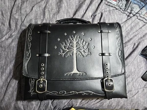 RARE HANDMADE Lord Of The Rings Leather Messenger Bag! - Picture 1 of 5