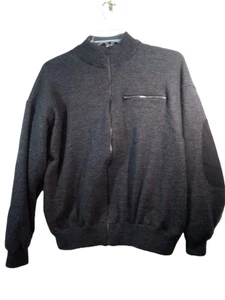 Cabela's Windshear Sweater Jacket Men 2XL Reg Gray Wool Lined Full Zip - Picture 1 of 24