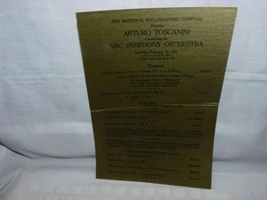 1938 ARTURO TOSCANINI CONDUCTING THE NBC SYMPHONY ORCHESTRA PROGRAM ON SILK - Picture 1 of 4