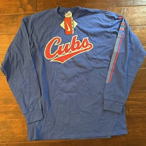 Nike MLB Chicago Cubs Long Sleeve Shirt Men's Size Large Royal Blue Cotton NWT - Picture 1 of 7