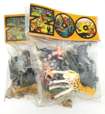 Vintage Plastic Zoo Animals, LOT OF 2, 1970s, NOS, Hong Kong, Priced to sell!!! - Image 1 of 4