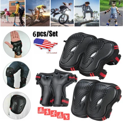 BESMALL Adult Wrist Elbow Knee Pads Skateboard Roller Skate Bike Protective Gear Guard