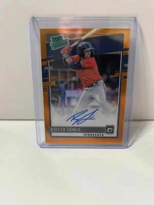 2020 Panini Donruss Optic Baseball - Royce Lewis Rated Prospect ORANGE Auto /50 - Image 1 of 2