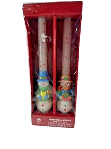 NEW OLD STOCK SEALED Christmas Snowman Taper 10” Candles by American Greetings - Picture 1 of 5