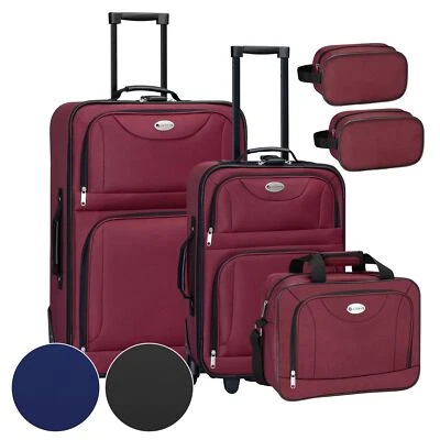 Koffer Reisekoffer Kofferset Weichschale 5 teilig Trolley Rollen Set Juskys® - Bild 1 von 4