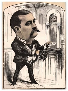Caricature Sketch of Henry James Byron (1834-1884) English Playwright Actor B8 - Picture 1 of 2