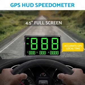 GPS Head Up Display Speedometer Odometer Digital Speed MPH Over Speeding Alarm - Picture 1 of 7