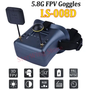5.8G 40CH FPV Goggles 4.3" LS-008D RC Drone FPV Goggles DVR with Dual Antenna - Picture 1 of 14