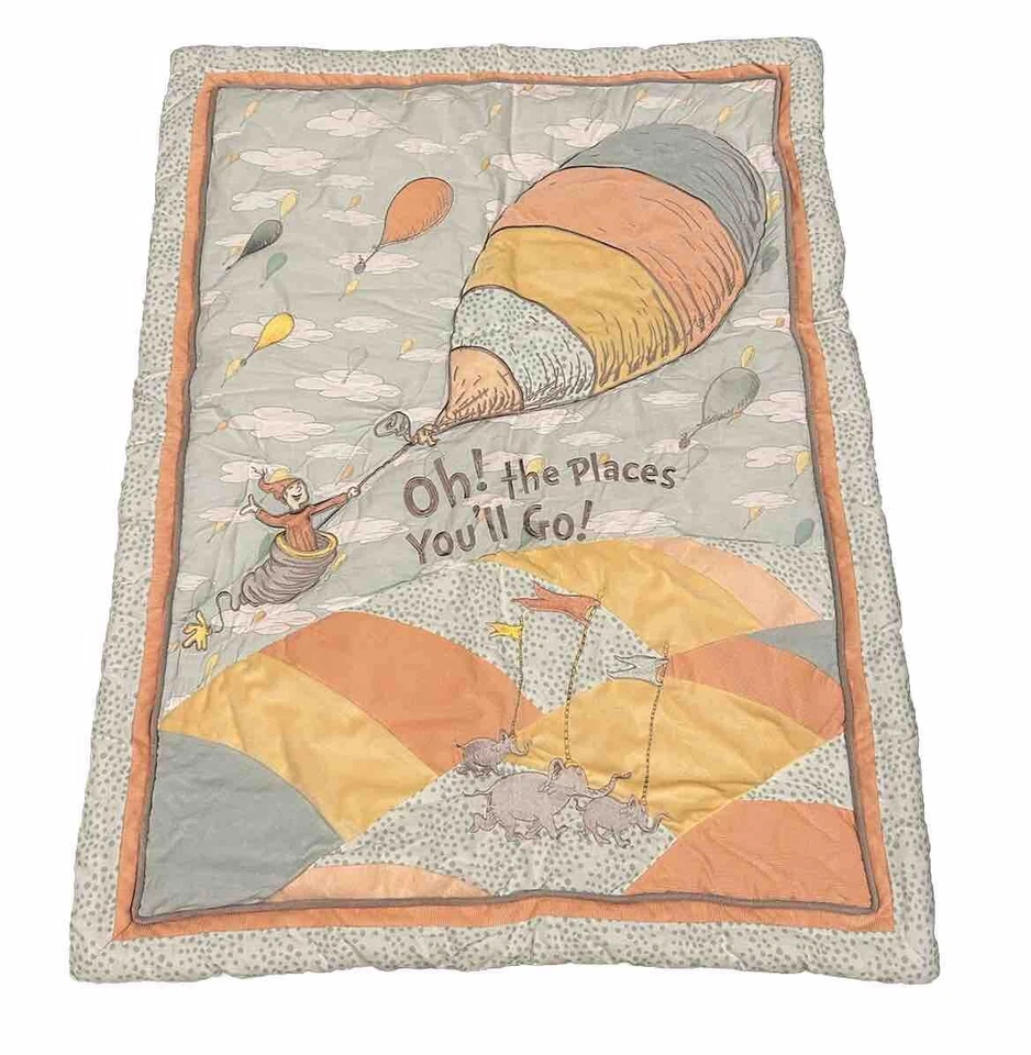 Juego de cama para cuna de 5 piezas Oh The Places You’ll Go Foto 1 de 4