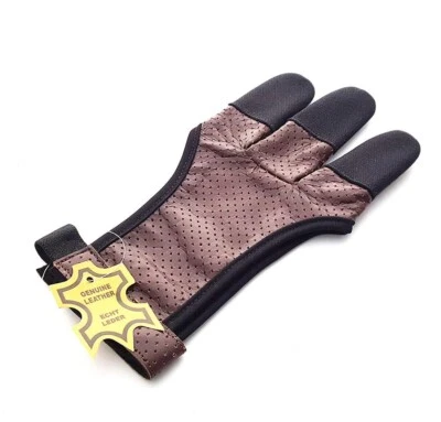  Archery Finger Gloves Leather ARCHERS Hand Shooting LEATHER gloves - Image 1 of 4