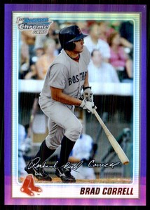 2010 Bowman Chrome Prospects Purple Refractors Brad Correll 648/899 Boston Red