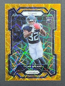 TYJAE SPEARS RC 2023 Panini Prizm #396 Lazer arancione Prizm Tennessee Titans - Foto 1 di 2