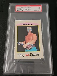1992 WCW Magazine PSA 7! STING WORLD TV TITLE Collector's Series Trading Card #2 - Picture 1 of 3