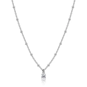SAGAPO COLLANA DONNA GIROCOLLO ACCIAIO E CRISTALLO BIANCO S'AGAPO SJY004 Sagapò - Foto 1 di 4