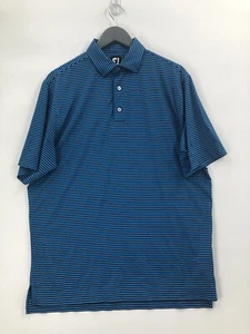 Footjoy Poloshirt Erwachsene mittelblau schwarz leichter Golfer Golf Rugby Herren - Bild 1 von 10