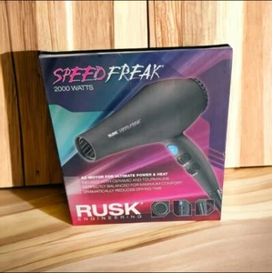 RUSK IREHF6688 Speed Freak 2000 Watts Professional Hair Dryer - Black - New!