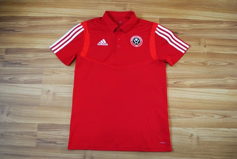 SHEFFIELD UNITED FC ENGLADND SHIRT JERSEY TRAINING POLO ADIDAS SIZE MENS SMALL Cover