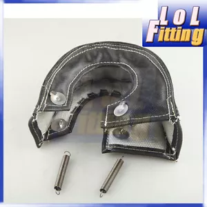 T25 T28 GT28 GT30 GT35 T37 T3 Turbo Blanket Heat Shield Cover Wrap Black - Picture 1 of 5