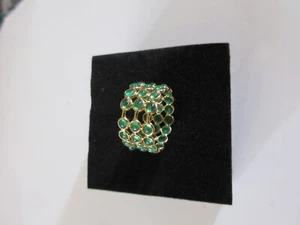 Stunning Emerald Eternity Ring in 14CT yellow gold - Picture 1 of 7