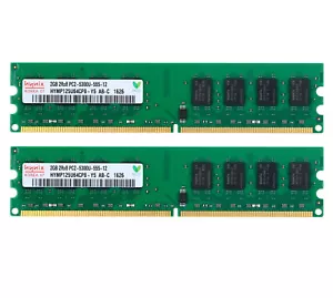 Hynix 4GB 2X 2GB PC2-5300 DDR2-667 240PIN DIMM Desktop Memory RAM NON-ECC,Module - Picture 1 of 10