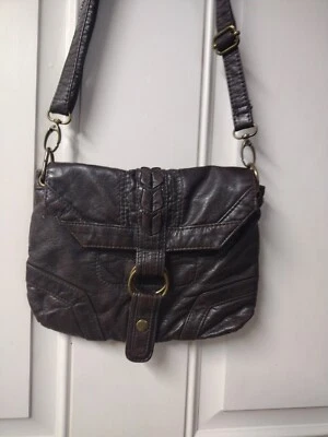 Converse Purse OneStar Distressed Brown Faux Leather Tote Hobo Shoulder Bag Y2K  - Image 1 of 4