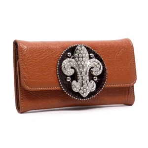 Women Fleur De Lis Wallet - Picture 1 of 10