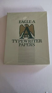 Vintage EAGLE -A Typewriter Papers 8.5 X 11 Sealed In Box - Picture 1 of 3