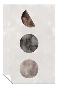 Brown & Black Circles Graphic Art Artistic Poster Wall Art Home Decor - Picture 1 of 4
