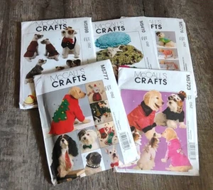 FIVE McCall's Crafts PATTERNS Dog Costumes & Beds M5410 M5723 M5776 M5777 M5998 - Picture 1 of 1