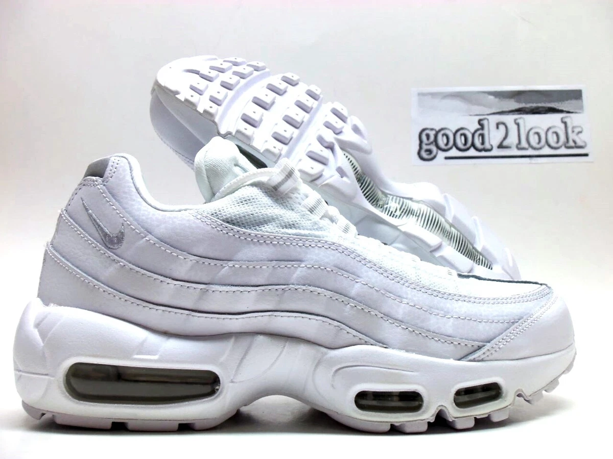 Nike Air Max 95 Essential White Silver | eBay