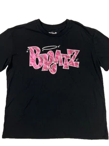 NEW Bratz Jr Tee Shirt Women’s Size XL Black Pink Short Sleeve 60/40 - Picture 1 of 9