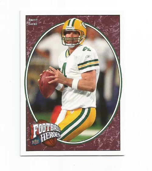 BRETT FAVRE (Green Bay Packers) 2008 UPPER DECK FOOTBALL HEROES CARD #8 - Image 1 of 1