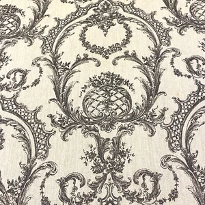 900.Tela Clarke & Clarke, Lilou en negro 100% lino. Precio por 1/2 metro - Imagen 1 de 10