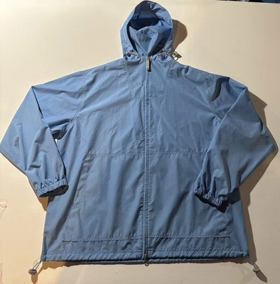 Cortavientos Vantage para mujer azul claro con cremallera completa con capucha talla LG Foto 1 de 4