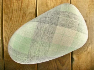 Jamón prensado sastre vintage marca fácil de moldear verde pálido gris lana a cuadros 10x6x4 - Imagen 1 de 8
