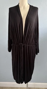 Torrid Super Soft Cardigan 3/4 Sleeve Tie Front Comfy Knit ~ Deep Black ~ 3X - Picture 1 of 7