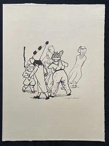 Josef Hegenbarth, Kinderkarneval, Lithographie, 1953, handsigniert - Bild 1 von 1