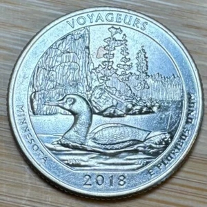 PIECE DE 25 CENTS QUARTER USA MINNESOTA 2018 D (1268) ETAT VOIR PHOTOS - Picture 1 of 2