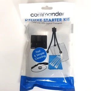 Commander Deluxe Starter Kit per fotocamera digitale mini treppiede scheda di memoria portafoglio - Foto 1 di 7