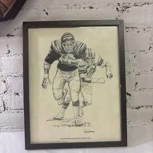 1981 gerahmter Kunstdruck - Archie Griffin / Cincinnati Bengals - Shell Gas Giveaway - Bild 1 von 12