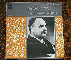 Benjamino Gigli, Sacred Songs & Favourite Ballads, HLM 7019, HMV EMI, 1972, VGC  - Picture 1 of 9