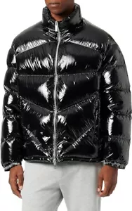 Armani Exchange A/X Men's Glossy Winter Puffer Jacket-Black-Size: L - NWT - Picture 1 of 6