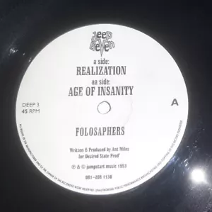 Folosaphers (Ant Miles) 'Realization' 1993. Deep Seven. Hardcore Jungle vinyl - Picture 1 of 4