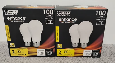 4 NEW Feit Electric Enhance A19 E26 LED Bulb Bright White 100W. - Image 1 of 4