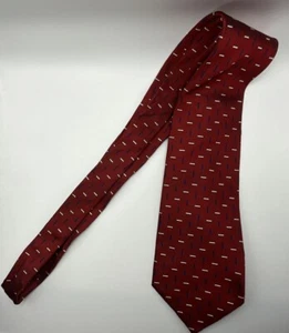 Corbata Lauren Ralph Lauren 100% Seda Roja Hecha en Estados Unidos - Imagen 1 de 7