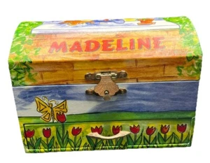 Vintage 1999 Madeline Spieluhr Schmuck Koffer spielt "Ich bin Madeline" - Bild 1 von 12